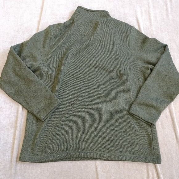 G.H. Bass & Co 1/4 Zip Green Pull Over Sweater Size 2XL - Picture 2 of 6